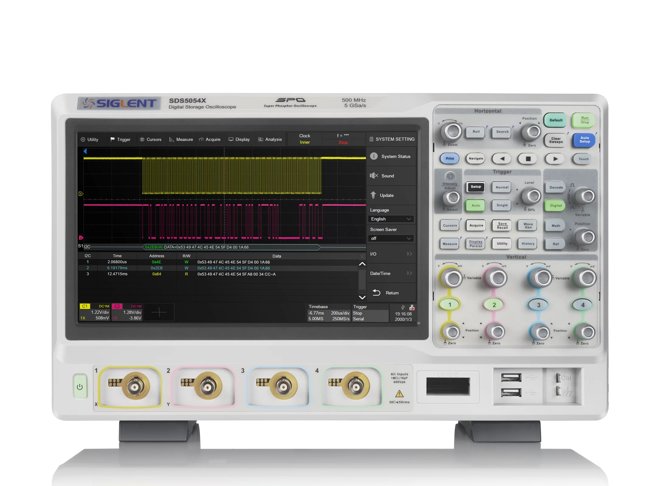 SDS5000X - Series Super Phosphor Oscilloscopes